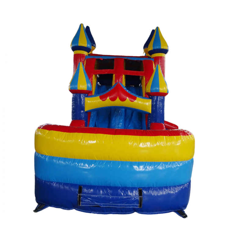 XL Carnival Bounce House w/ dual lane water slide. Wet or Dr