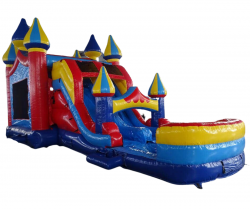 XL Carnival Bounce House w/ dual slides. Wet or Dry