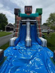 XL Pixel Gamer Bounce House with Dual Slides