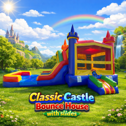 Classic Castle Bounce House w/ dual slides WET OR DRY