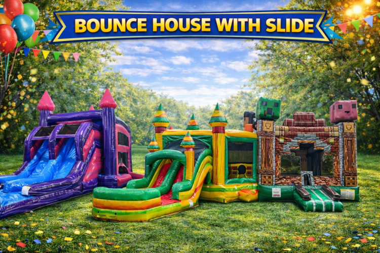 Bounce house with slides Bounce house with slides