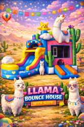 Llama bounce house w/slide Wet/Dry
