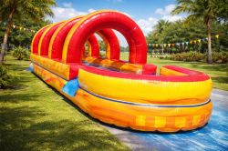 28ft Volcano Screamer Slip and Slide w/pool