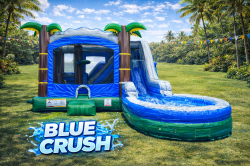 BLUE CRUSH BOUNCE HOUSE W/ INFLATED POOL