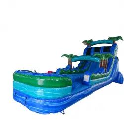 20FT ISLAND PLUNGE DUAL LANE WATER SLIDE
