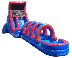 20 ft Tsunami screamer w/ slip and slide and pool